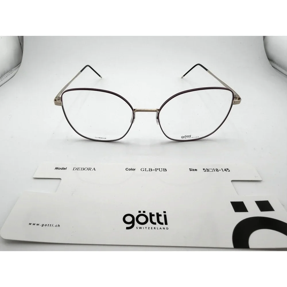 Gotti Switzerland Debora Titanium Eyeglasses Purple Gold 53-18-145 Japan Made